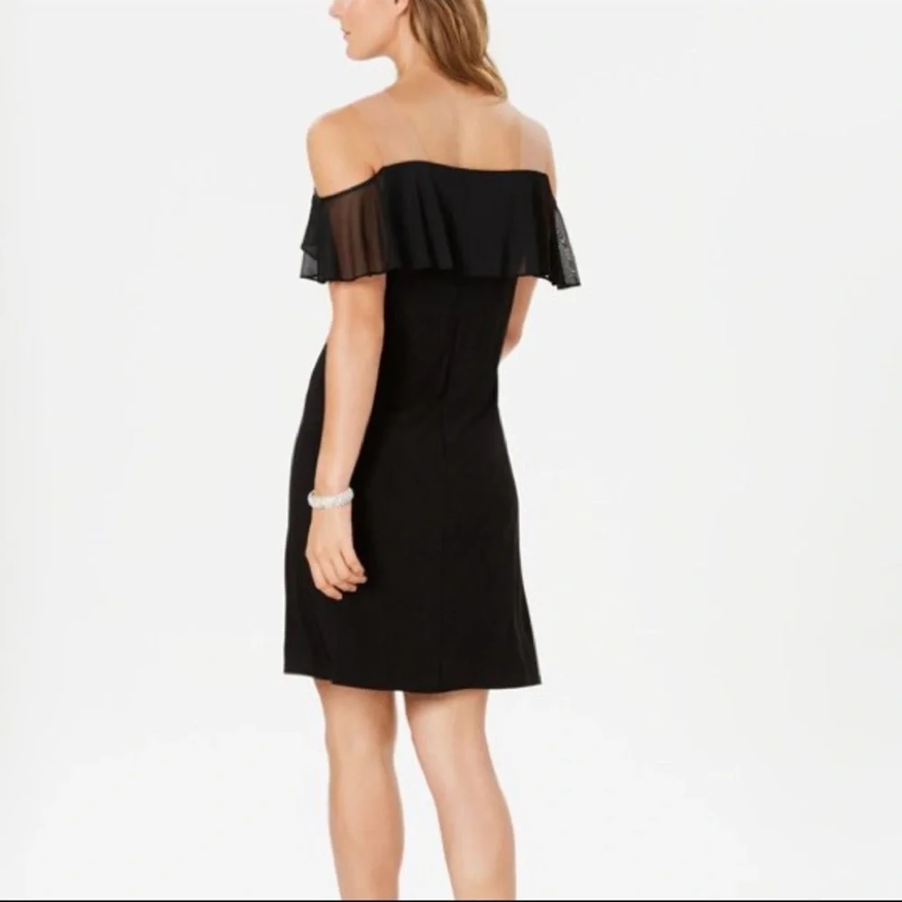 Floral Beaded Shift Dress Black | MSK - Picture 3 of 7